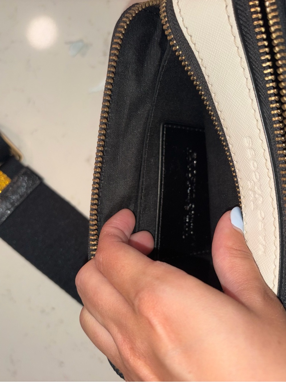 Marc Jacobs Black Snapshot Crossbody with Branded Webbing Strap - Picture 6 of 6